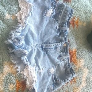 High Rise Jean shorts